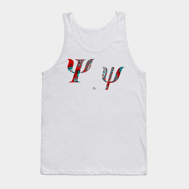 Psi Greek Alphabet Tank Top by joancaronil